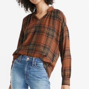 Madewell Highroad Popover Shirt in Brentford Plaid. s